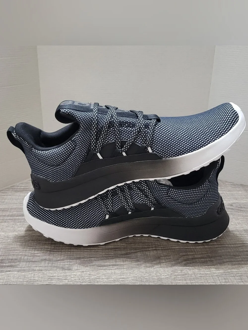 Adidas Lite Racer Adapt 4.0 Running Shoes Black/White Men's Size 11